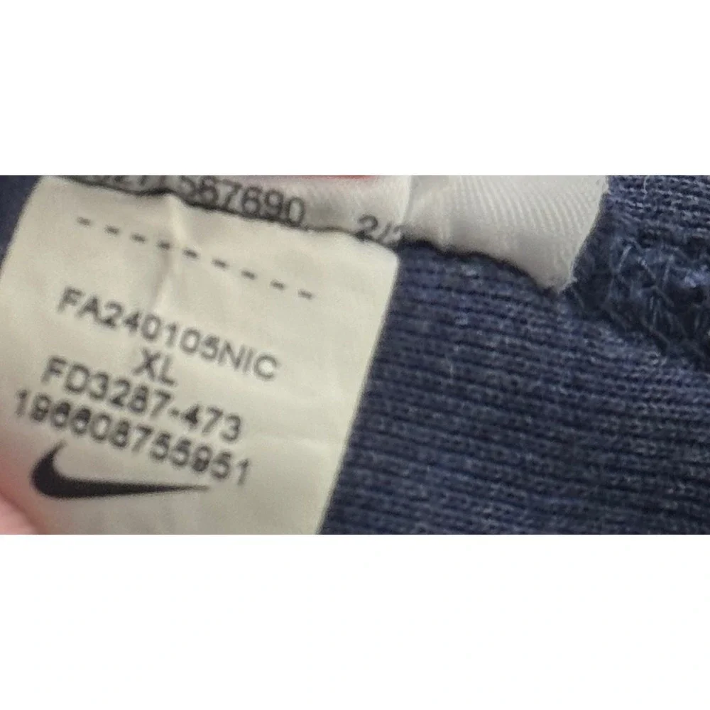 Nike Boys Tech Fleece Joggers Navy Blue Heathered Pants XL FD3287-473
